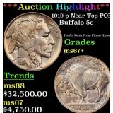 *Highlight* 1919-p Buffalo Nickel Near Top POP! 5c