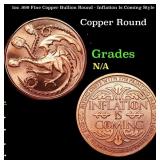 1oz .999 Fine Copper Bullion Round - Inflation Is