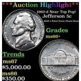 ***Auction Highlight*** 1962-d Jefferson Nickel Ne