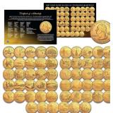 Complete 1999-2009 24K GOLD Clad State Quarters 56