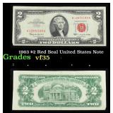 1963 $2 Red Seal United States Note Grades vf++