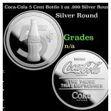 Coca-Cola 5 Cent Bottle 1 oz .999 Silver Round