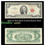 1963 $2 Red Seal United States Note Select AU