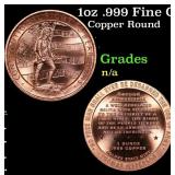 1oz .999 Fine Copper Bullion Round - Right to Bear