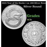 2025 Year of the Snake 1 oz .999 Silver Round