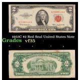 1953C $2 Red Seal United States Note Grades vf++