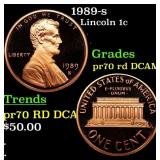 1989-s Proof Lincoln Cent 1c pr70 rd DCAM SEGS