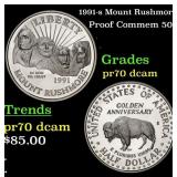 1991-s Mount Rushmore Proof Modern Commem Half Dol