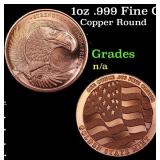 1oz .999 Fine Copper Bullion Round - Flying Eagle