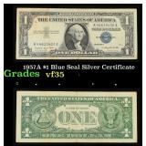 1957A $1 Blue Seal Silver Certificate Grades vf++