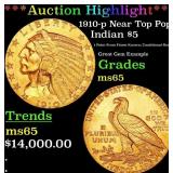 *Highlight* 1910-p Gold Indian Half Eagle Near Top