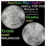 *Highlight* 1880-p Morgan Dollar TOP POP! $1 ms67