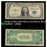 1935G $1 Blue Seal Silver Certificate Grades vf++