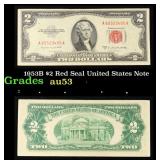 1953B $2 Red Seal United States Note Grades Select