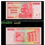 2007-2008 Zimbabwe (ZWR 3rd Dollar) 100 Million Do