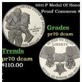 2011-P Medal Of Honor Proof Modern Commem Dollar $