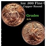 1oz .999 Fine Copper Bullion Round - Nordic Creatu