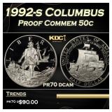 1992-s Columbus Proof Modern Commem Half Dollar 50