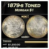 1879-s Morgan Dollar Toned $1 Grades ms66+