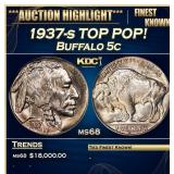 1937-s Buffalo Nickel TOP POP! 5c ms68 SEGS