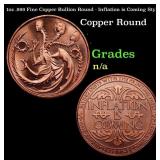 1oz .999 Fine Copper Bullion Round - Inflation is