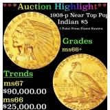 *Highlight* 1908-p Gold Indian Half Eagle Near Top