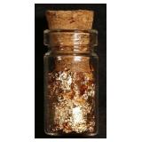 Scarce 1ml Corked Glass Vial of 100% Pure Gold Lea