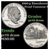 1990-p Eisenhower Proof Modern Commem Dollar $1 pr