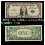 1935G $1 Blue Seal Silver Certificate Grades vf++