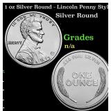 1 oz Silver Round - Lincoln Penny Style