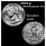 1994-p Washington Quarter 25c Grades GEM+ Unc