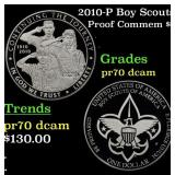 2010-P Boy Scouts Proof Modern Commem Dollar $1 pr