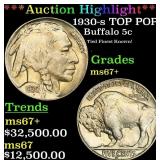 *Highlight* 1930-s Buffalo Nickel TOP POP! 5c ms67