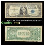 1957A $1 Blue Seal Silver Certificate Grades vf++