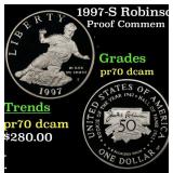 1997-S Robinson Proof Modern Commem Dollar $1 pr70