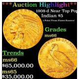 *Highlight* 1908-d Gold Indian Half Eagle Near Top