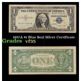 1957A $1 Blue Seal Silver Certificate Grades vf++