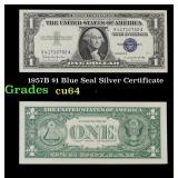 1957B $1 Blue Seal Silver Certificate Grades Choic