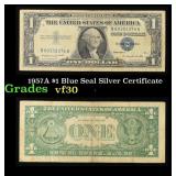 1957A $1 Blue Seal Silver Certificate Grades vf++