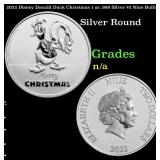 2022 Disney Donald Duck Christmas 1 oz .999 Silver