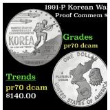 1991-P Korean War Proof Modern Commem Dollar $1 pr