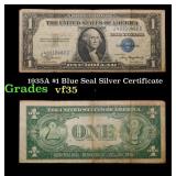 1935A $1 Blue Seal Silver Certificate Grades vf++