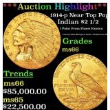 *Highlight* 1914-p Gold Indian Quarter Eagle Near