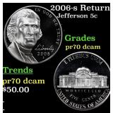 2006-s Proof Jefferson Nickel Return to Monticello