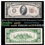 1934A $10 FRN Hawaii WWII Emergency Currency Grade