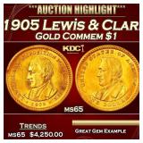 1905 Lewis & Clark Gold Commem Dollar 1 ms65 SEGS