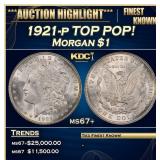 1921-p Morgan Dollar TOP POP! $1 ms67+ SEGS