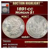 1891-cc Morgan Dollar $1 ms64+ SEGS