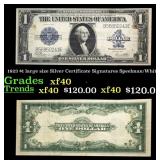 1923 $1 large size Silver Certificate Grades xf Si