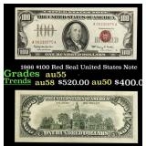 1966 $100 Red Seal United States Note Grades Choic